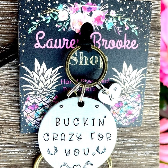 Bucking Crazy For You - Funny Keychain - Funny Boyfriend Gift - Hunting Gift - Picture 3 of 3